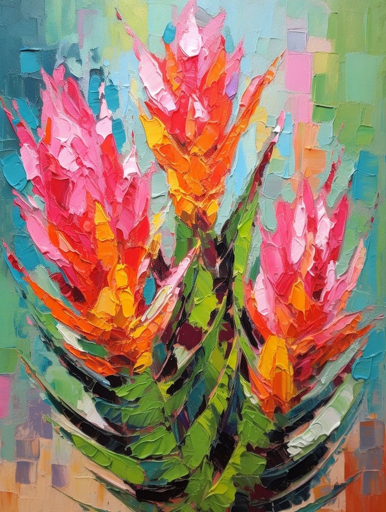 Kaktusgemälde Ferocactus 4