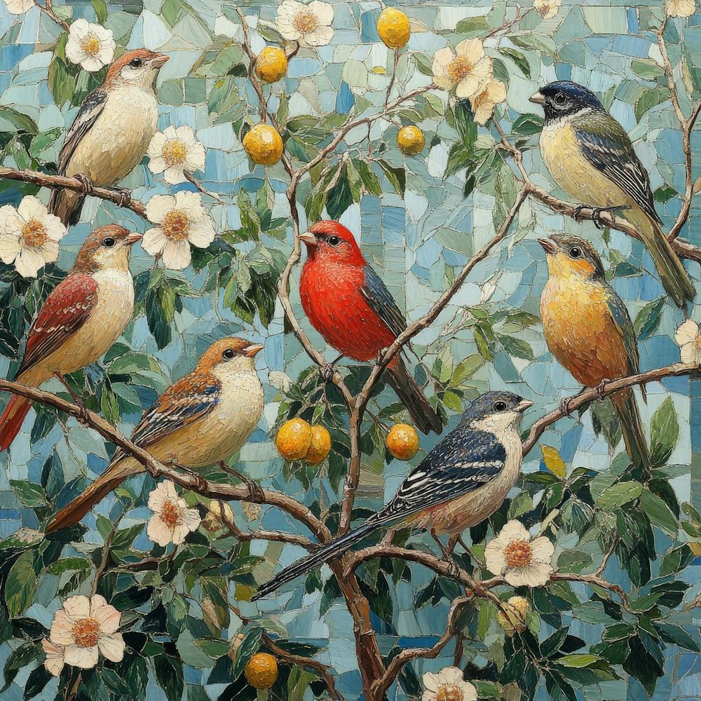 Birds In A Tree Art 3