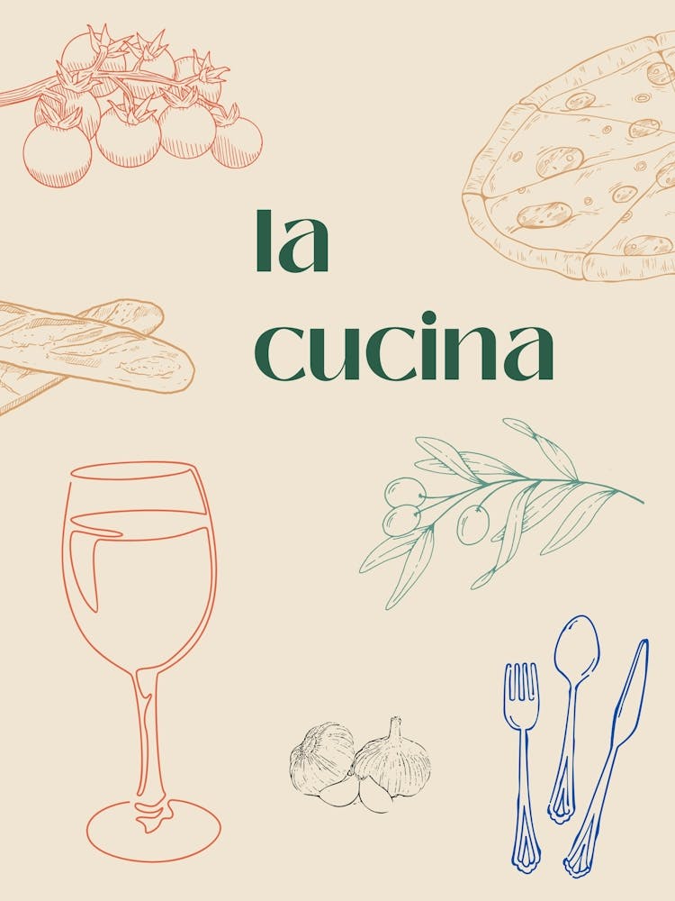 La Cucina Kitchen Poster
