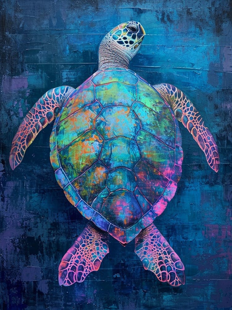Sea Turtle Deep In The Ocean 1