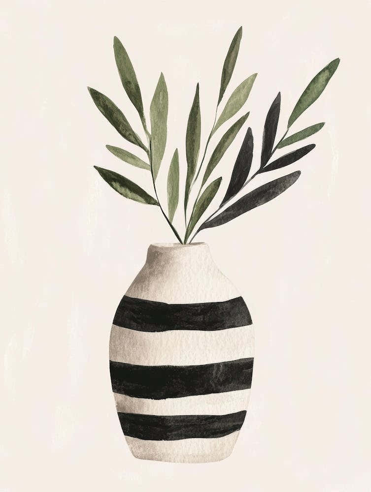 Black And White Vase 4