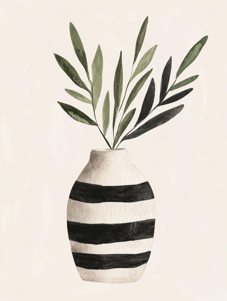 Black And White Vase 4