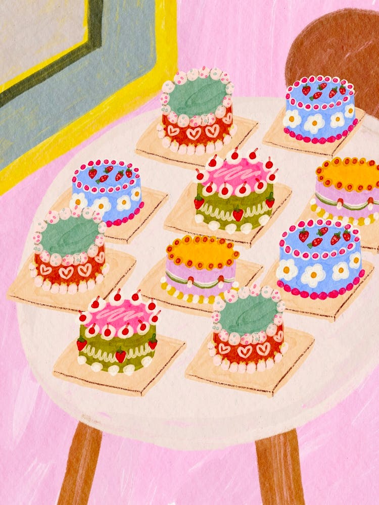 Cakes On A Table