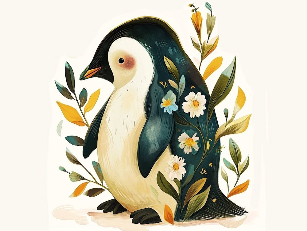 Little Floral Emperor Penguin 1