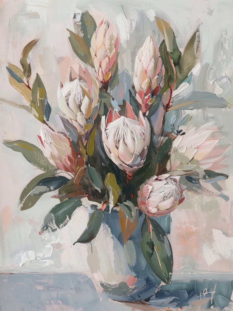 A World Of Flowers Protea 1 Painting