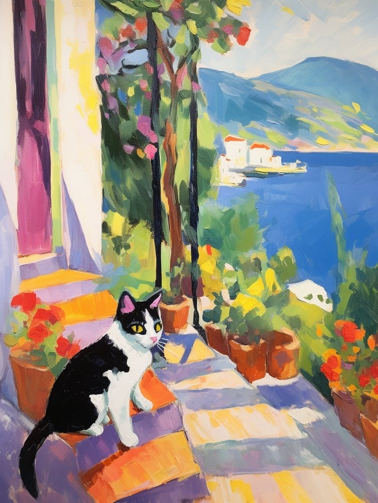 Painting Of A Cat In Fethiye Turkey 3