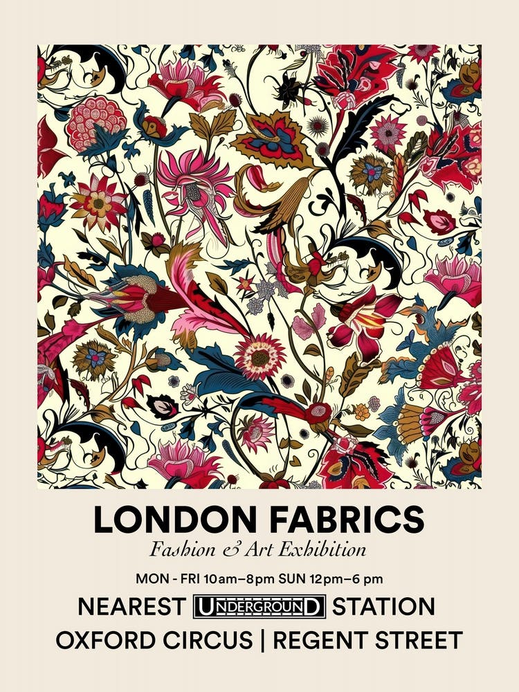 Poster Floral Dream London Fabrics Floral Pattern 6
