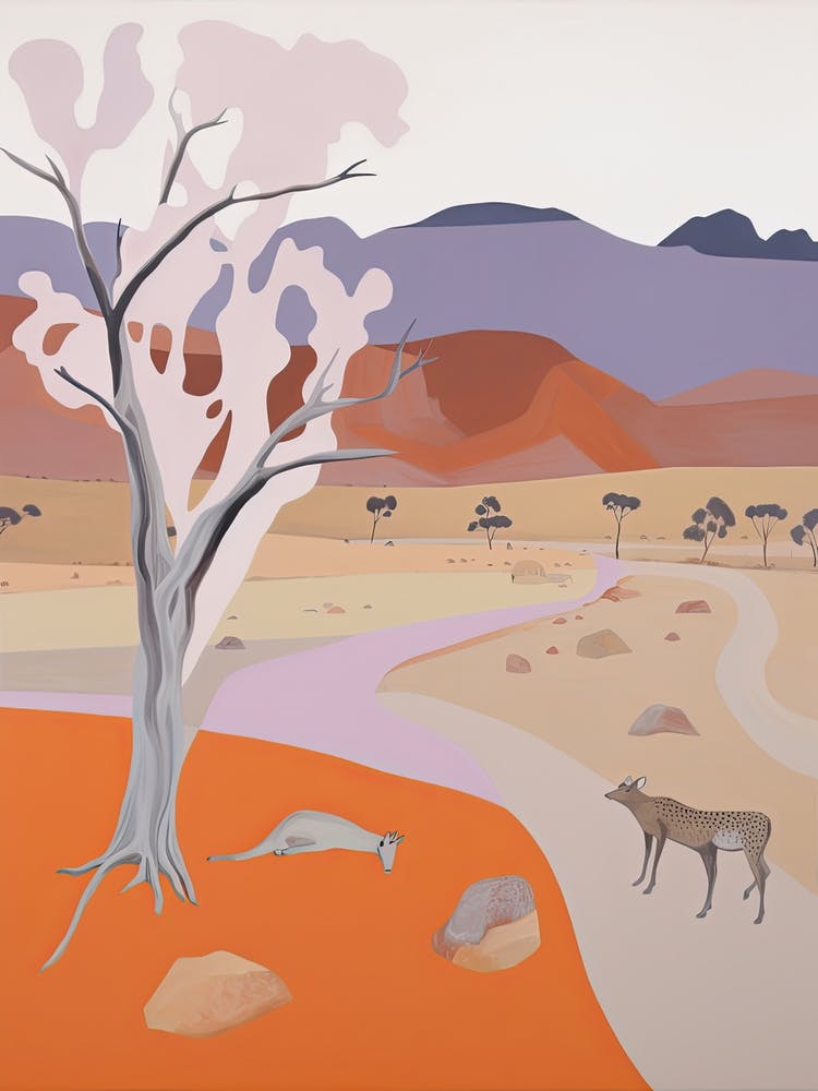 Great Sandy Desert   Australia, Contemporary Abstract Illustration 3