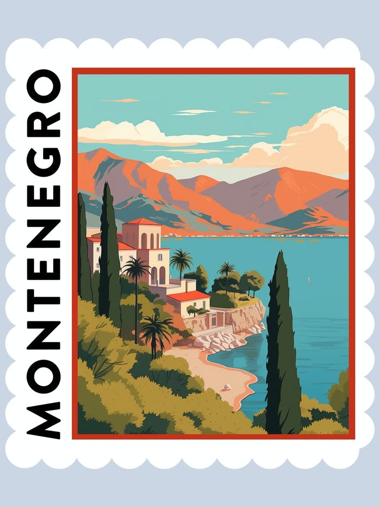Montenegro 4 Travel Stamp Poster
