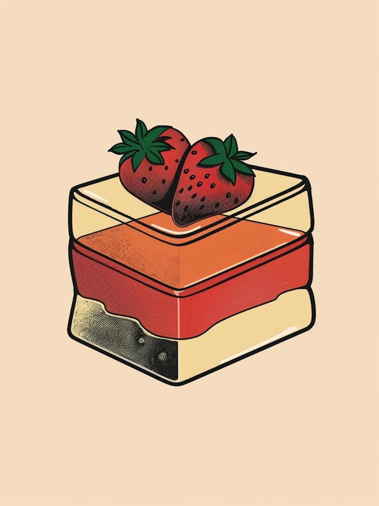 Strawberry Abstract Jelly Slice
