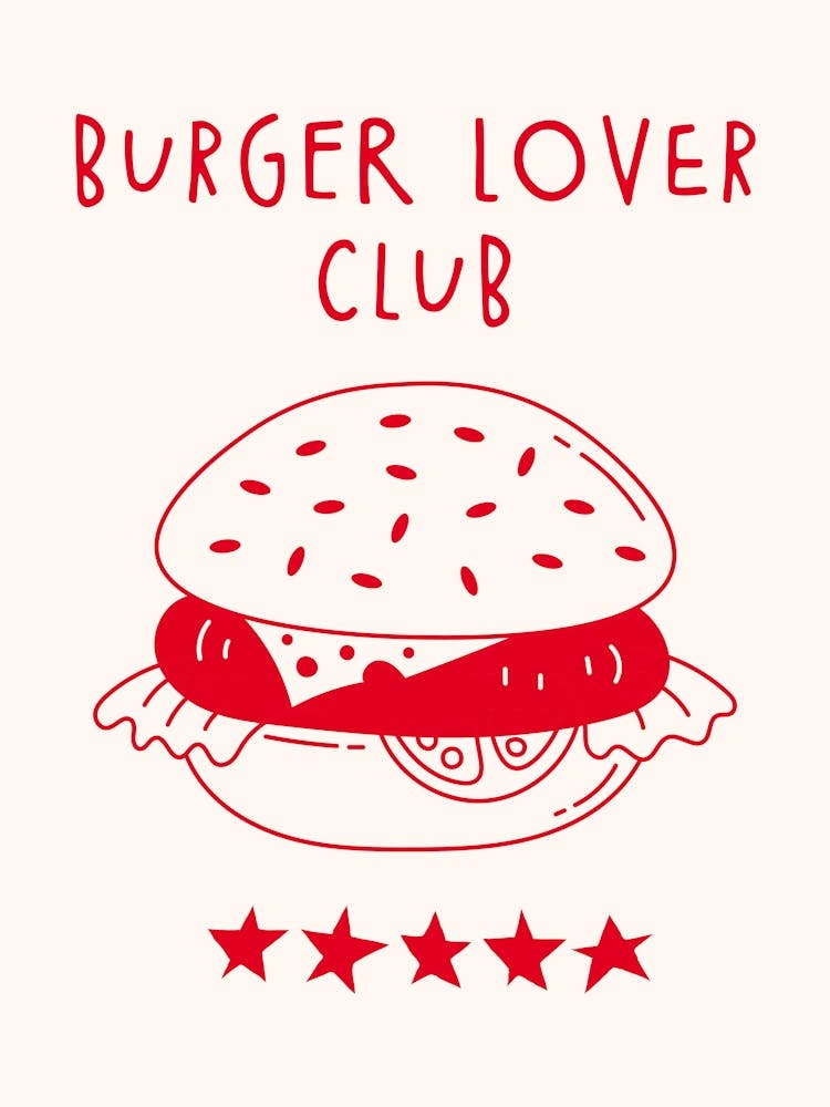 Burger Lover 18x24