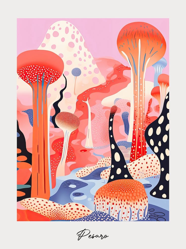 Poster Of Pesaro, Italy, Illustration In The Style Of Pop Art 4