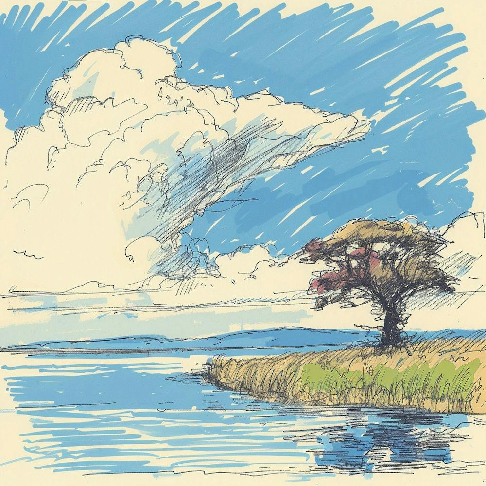 A Lake Nakuru In Kenya Hand Drawn Sketch Illustr 1720351378 2