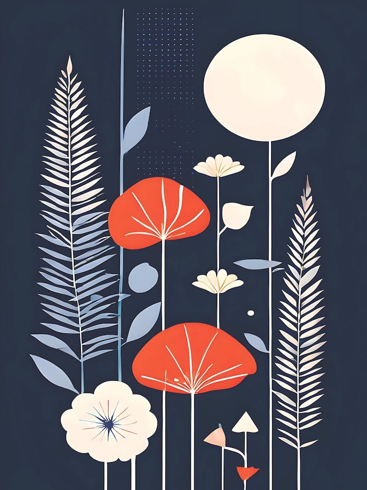 Abstract Nocturnal Garden