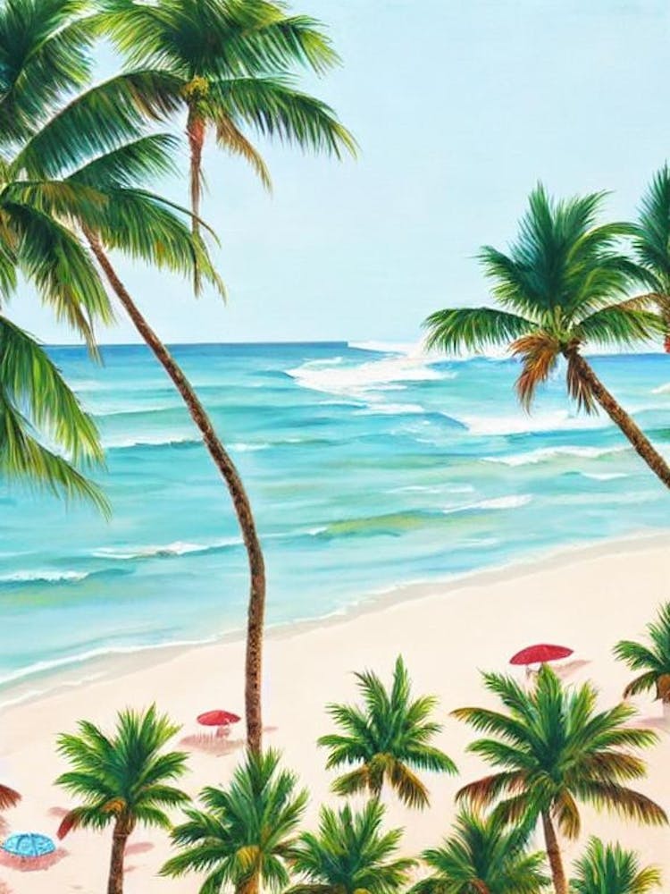 Fort Lauderdale Beach, Florida Contemporary Illustration 1 