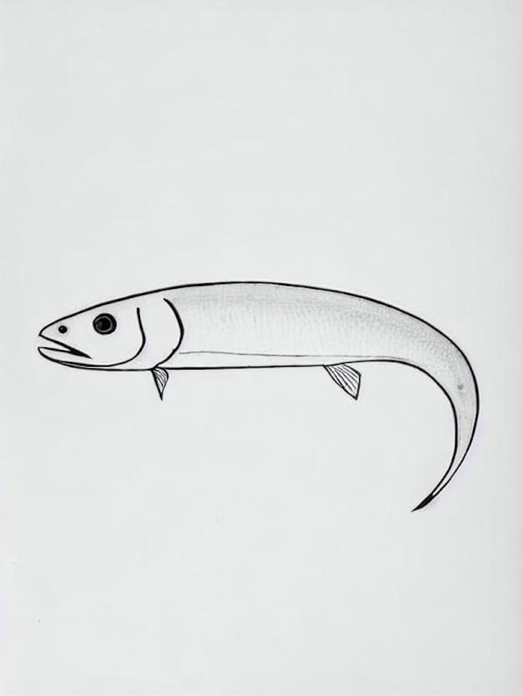 Hake Black & White Drawing