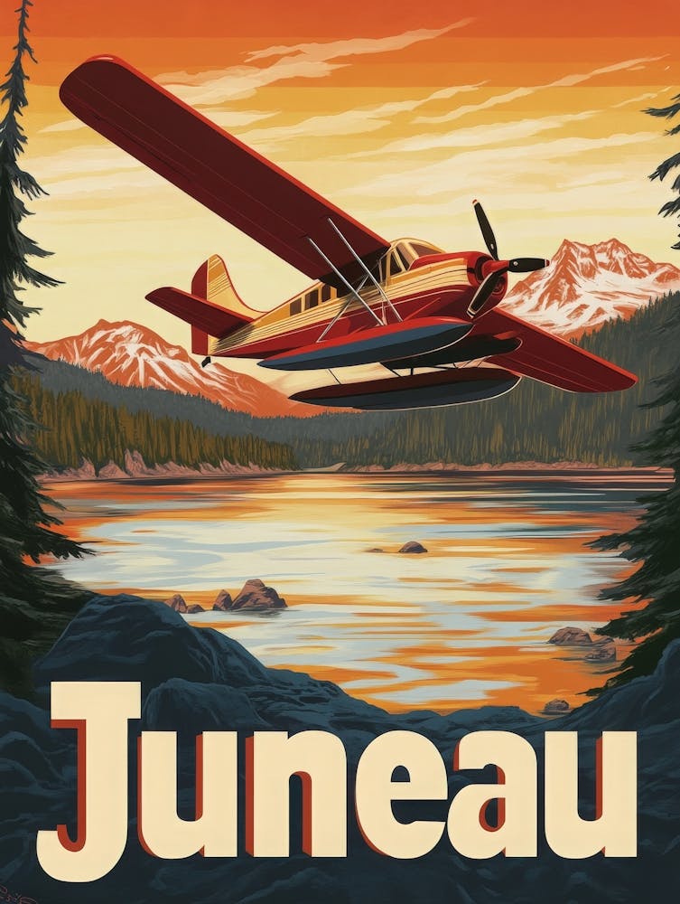 Aihrgdesign A 1970s Inspired Travel Poster For Juneau Depicti 166ddc40 5989 4ea3 9745 E684d06e4ab9 0