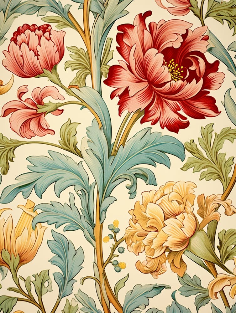 Motif de Papier Peint Floral 10