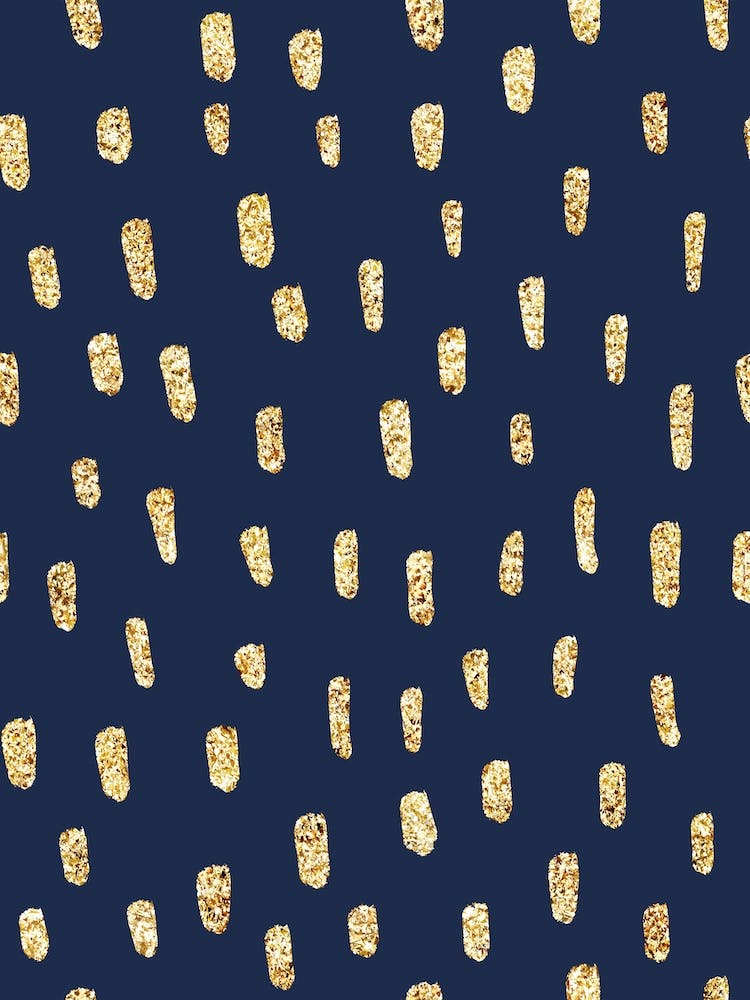 Royal Blue with Gold Dots