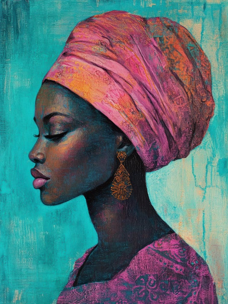 African Woman In Turban 15