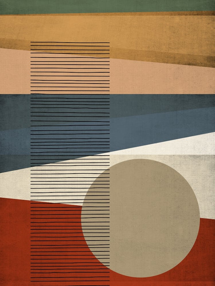 Colourful Lines And Shapes One