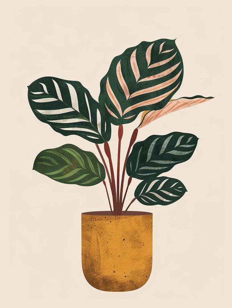 Calathea Plant Minimalist Illustration 2