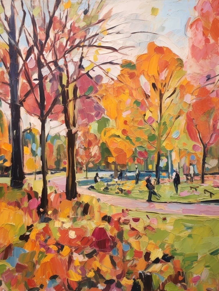 Autumn Gardens Painting Royal Botanic Garden Edinburgh 1