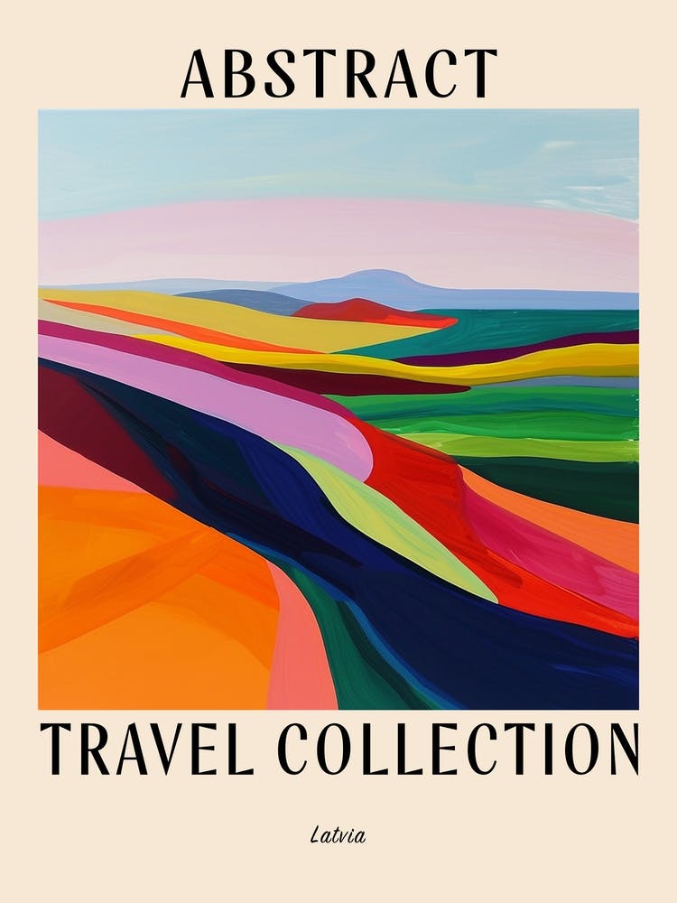 Abstract Travel Collection Poster Latvia 1