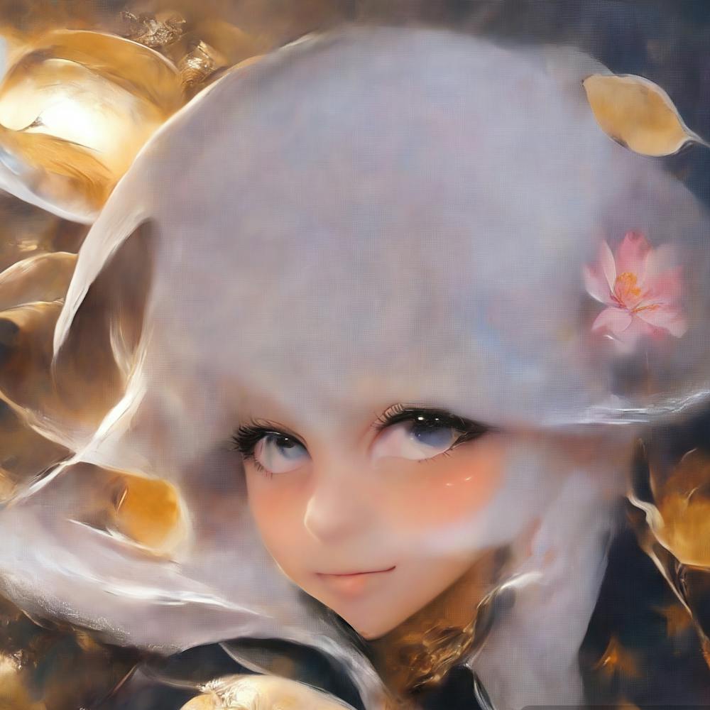 Anime-Mädchen mit weißen Haaren