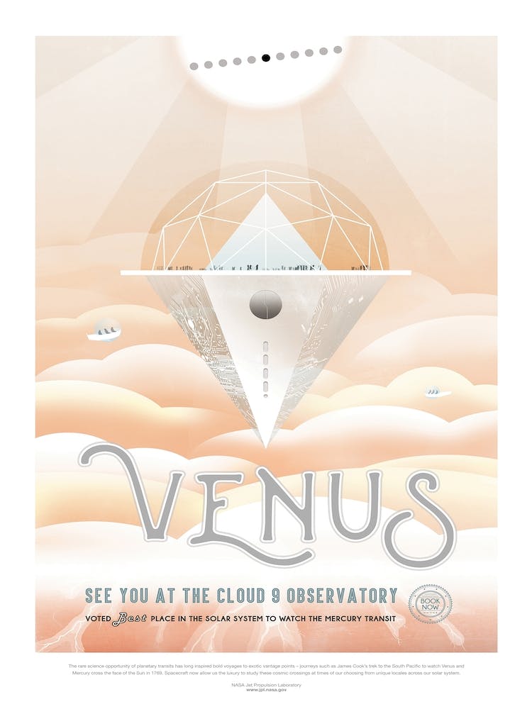 Venus Nasa Weltraum-Reiseplakat