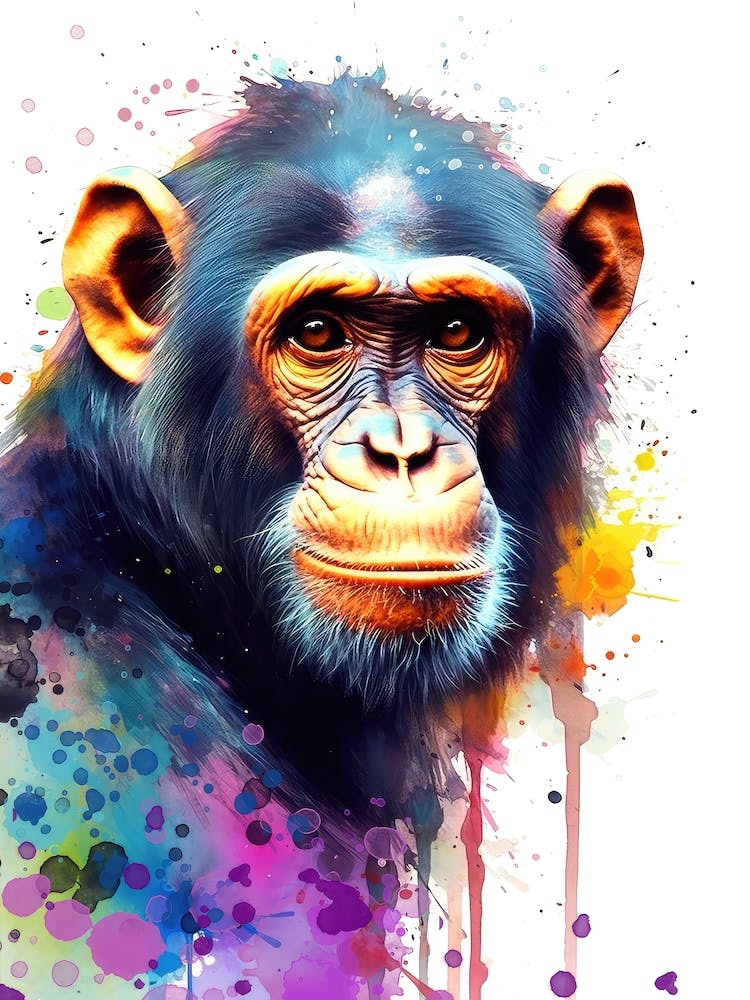 Monkey Watercolor