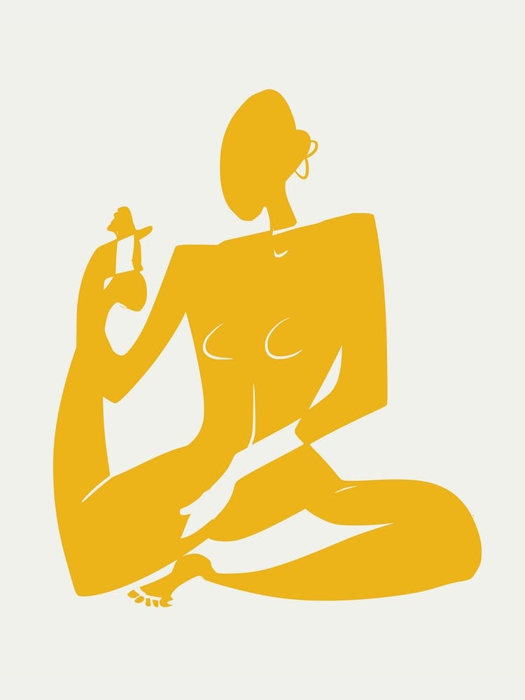 Yoga Nude In Yellow