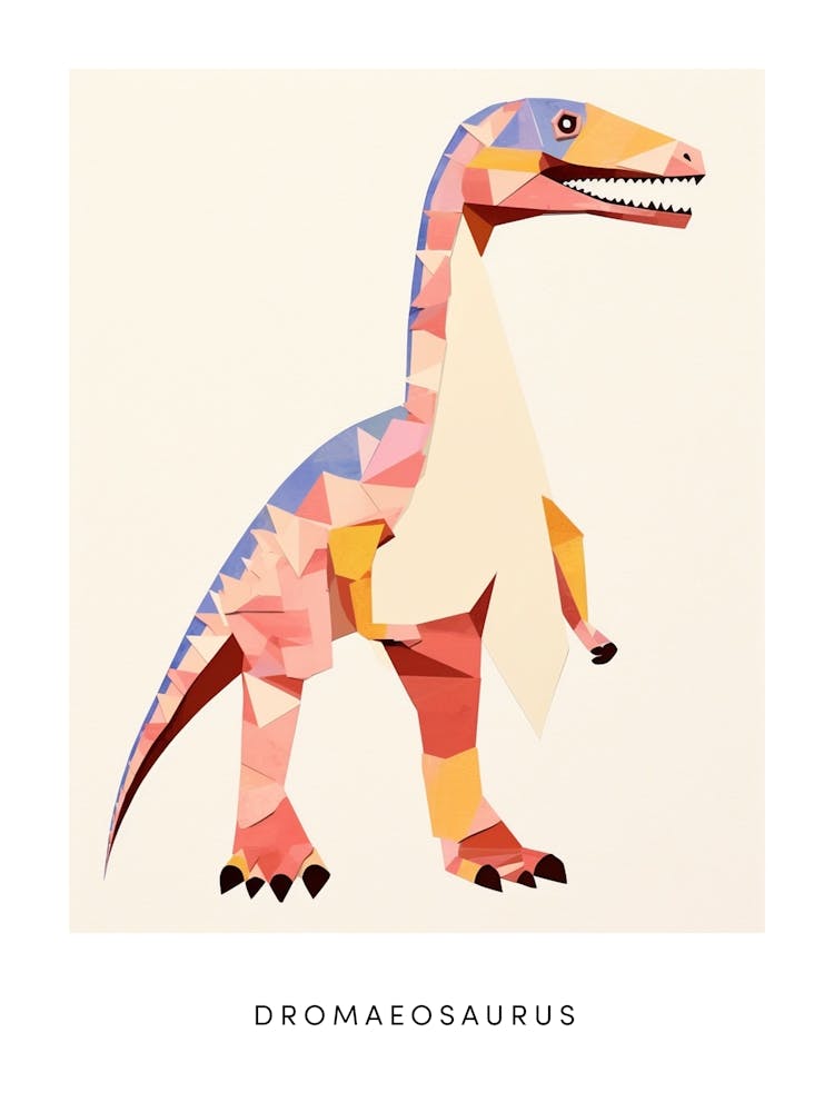 Nursery Dinosaur Art Dromaeosaurus 2 Poster