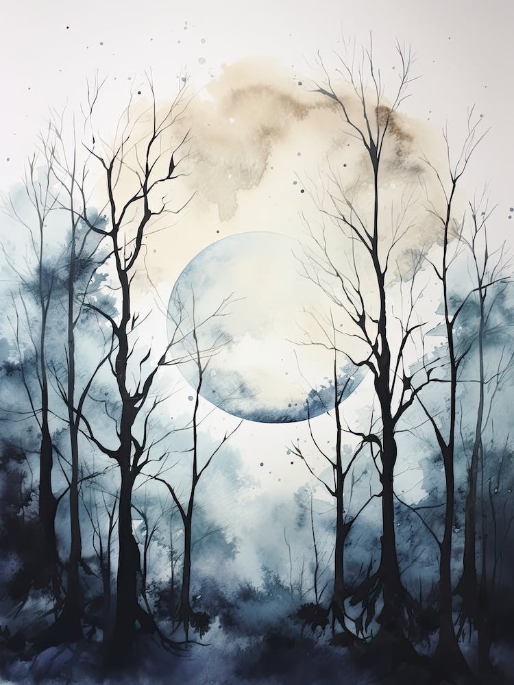 Watercolour Of Sherwood Forest   England 3