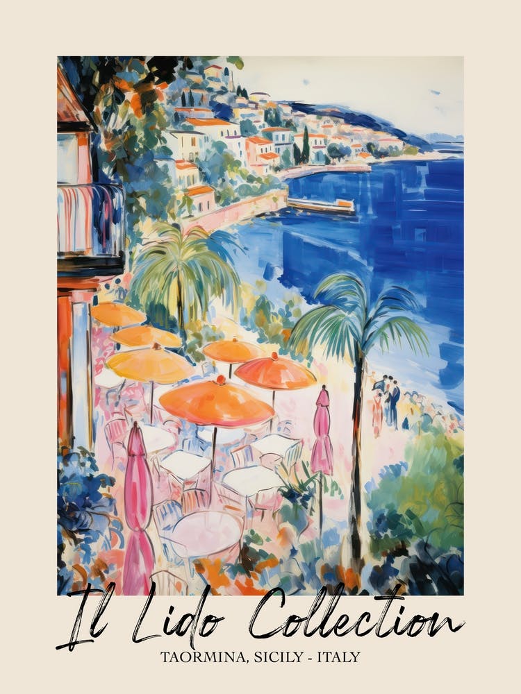 Taormina, Sicily   Italy Il Lido Collection Beach Club Poster 2