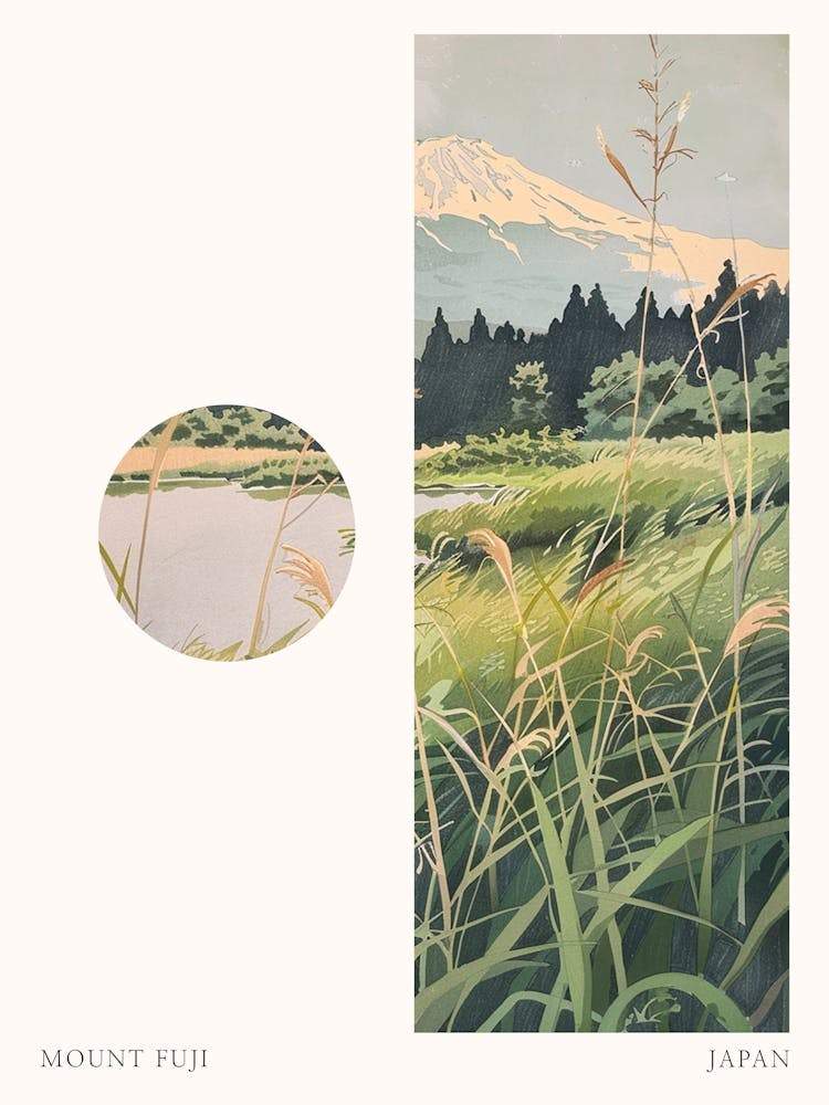 Mount Fuji Japan 12 Cut Out Travel Poster