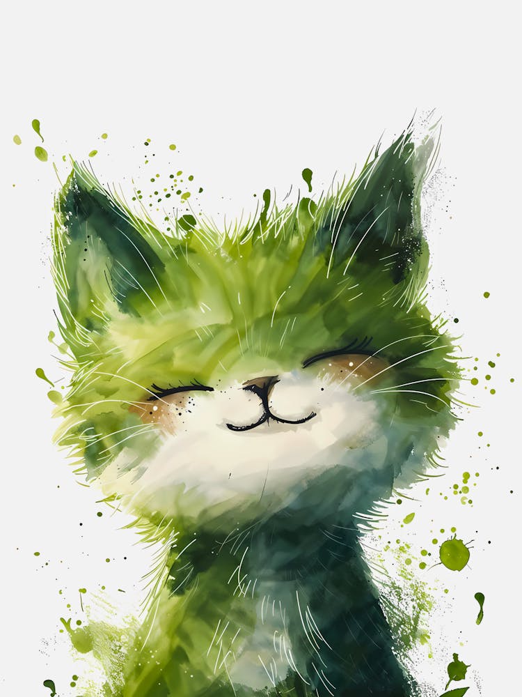 Cute Green Cat