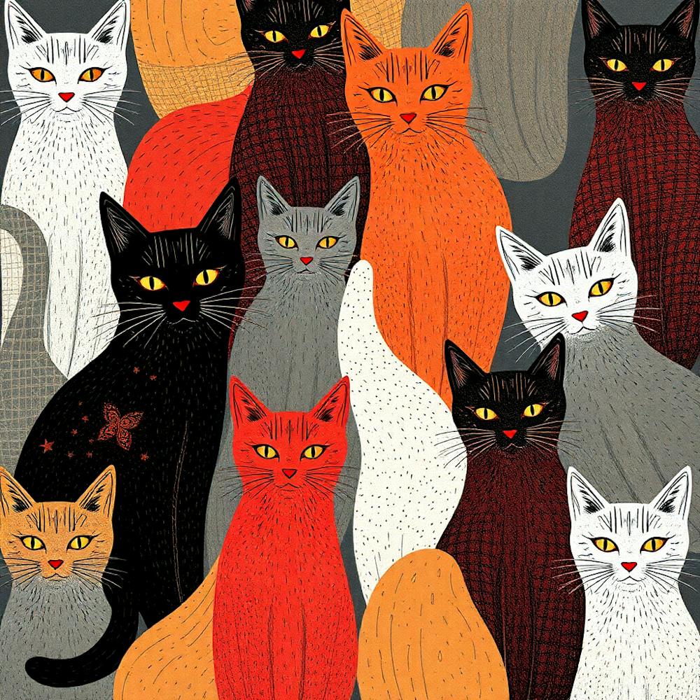 Group Of Cats 3