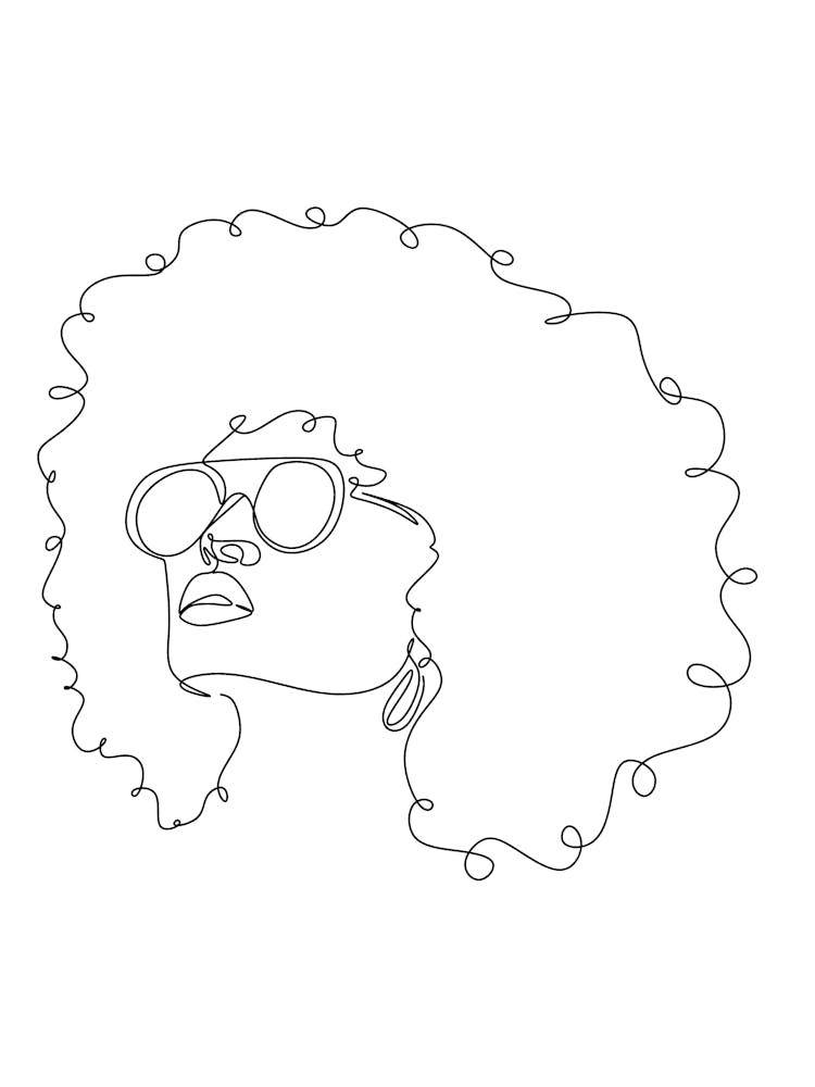 Afro Girl With Sunglasses