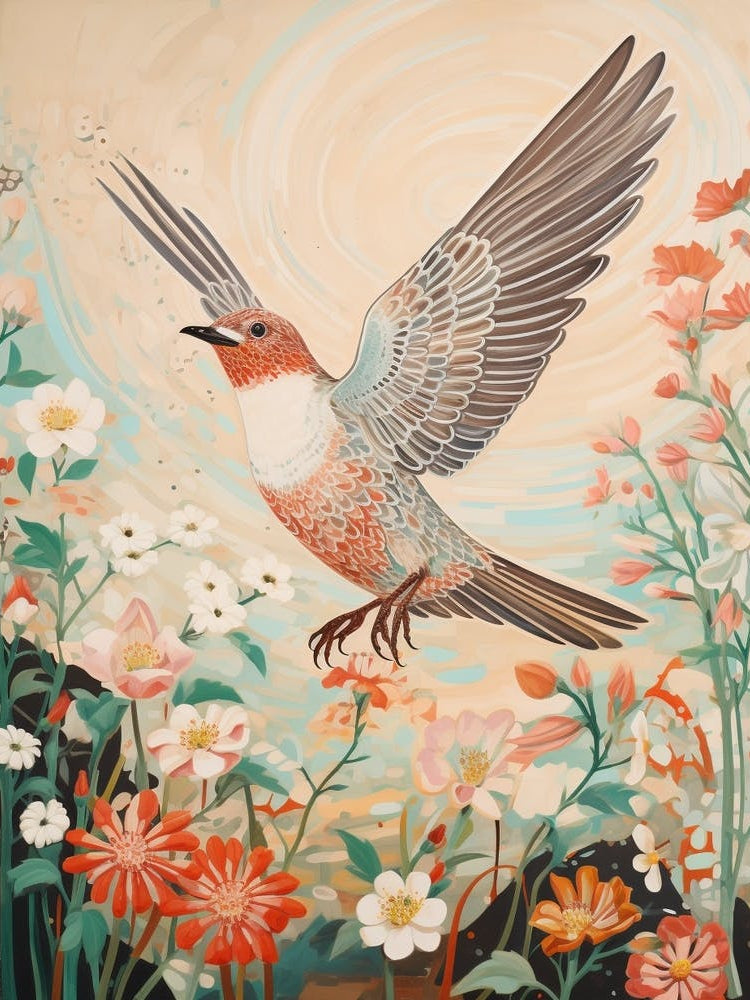 Swallow 2 Detailed Bird Painting