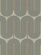 Green Geometric Wavy Lines