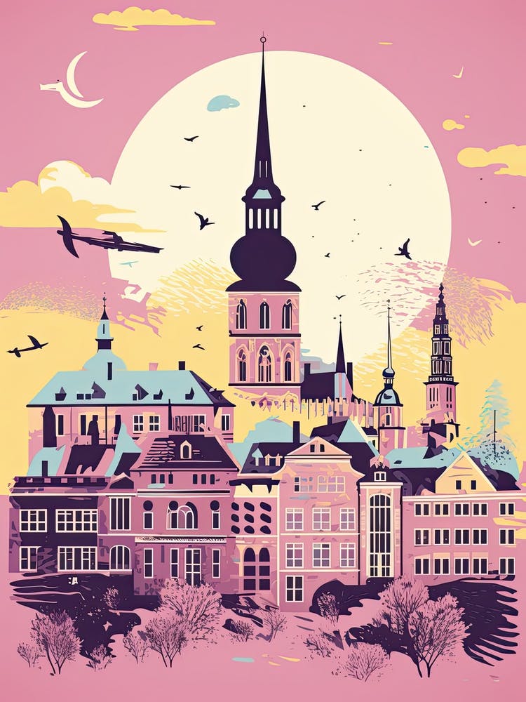 Copenhagen In Risograph Style 2