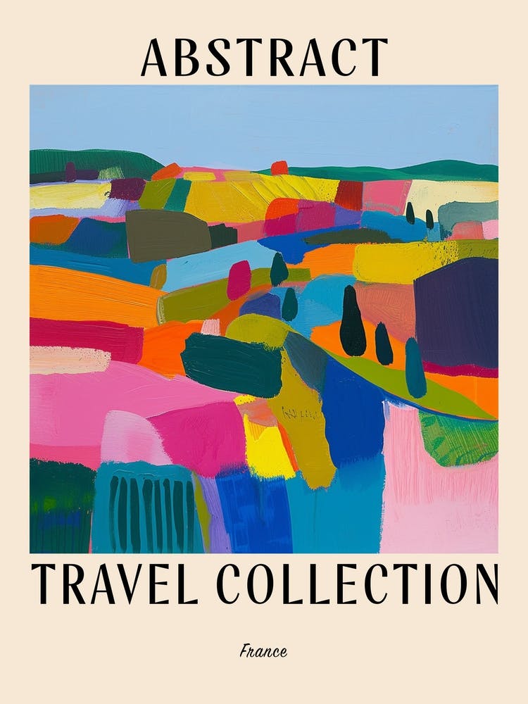 Abstract Travel Collection Poster France 4