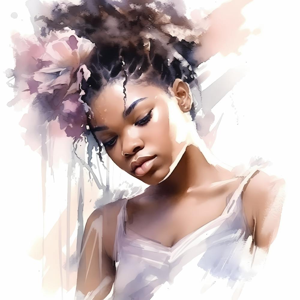 Watercolor Aa Woman Upscayl 4x Realesrgan X4plus Anime
