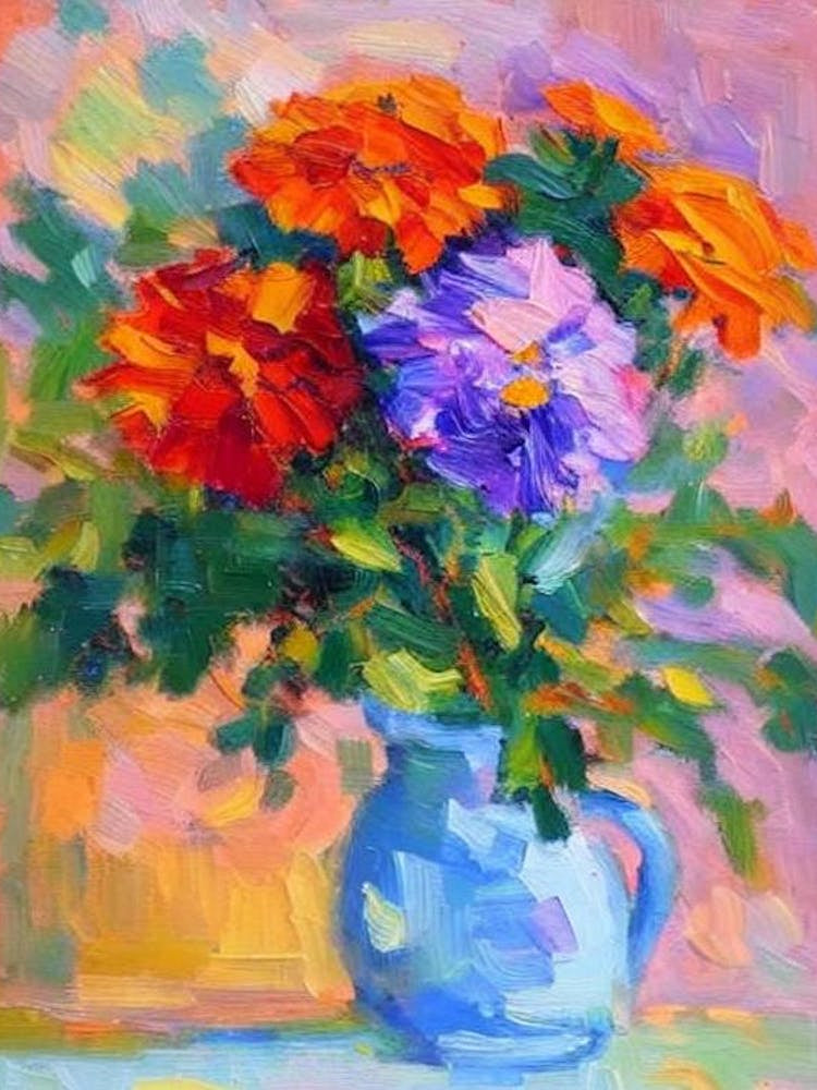 Marigold  Matisse Style Flower