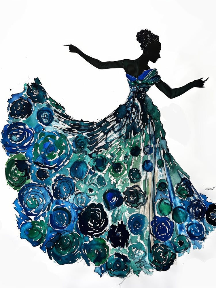 Dancer In A Blue Dress