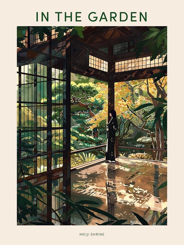 In The Garden Poster Meiji Shrine Japan 1