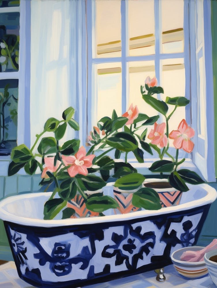 A Bathtube Full Hellebore In A Bathroom 4