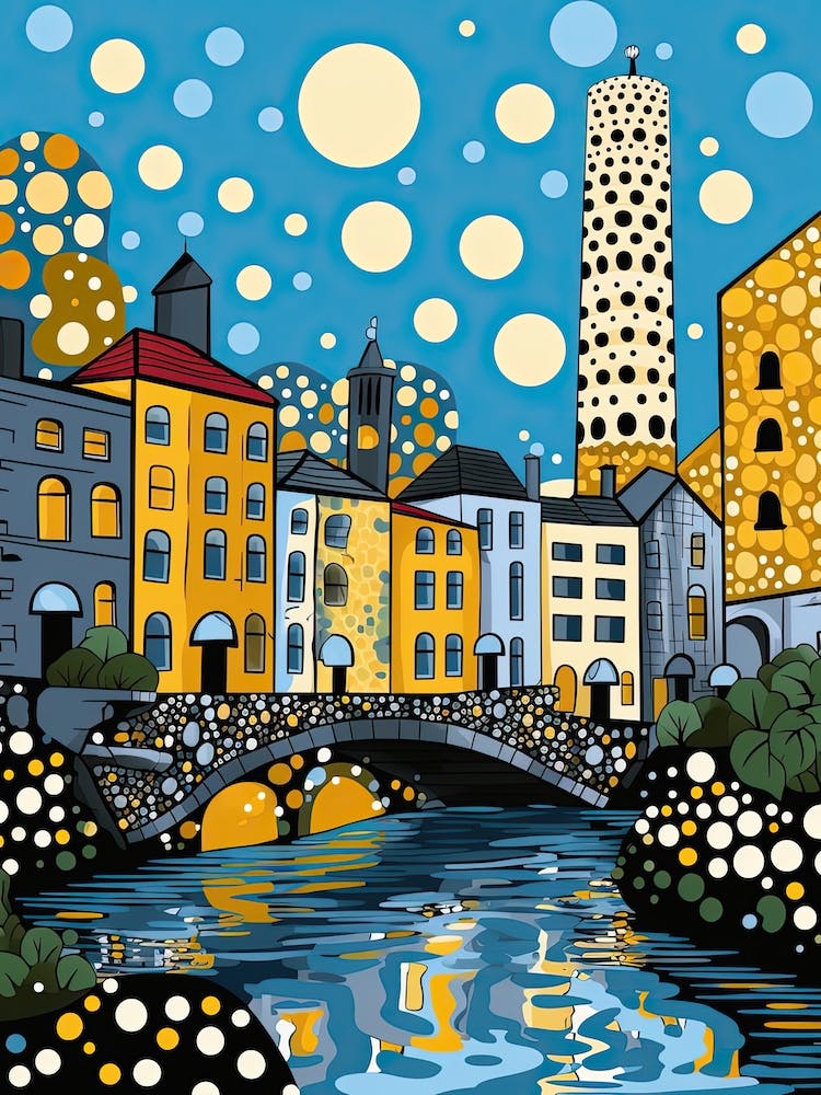 Dublin, Illustration In The Style Of Pop Art 2