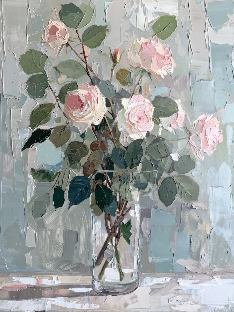 Tableau Un Monde de Fleurs Roses 3